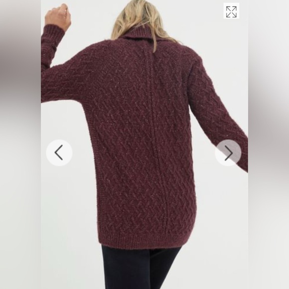 NWT - Fat Face Women’s Turtleneck Cable Knit Sweater - US 8/M - Picture 4 of 14